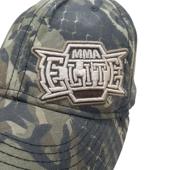 MMA Elite Camo Baseball Hat Embroidered Logo Cotton Size large - Picture 2 of 7